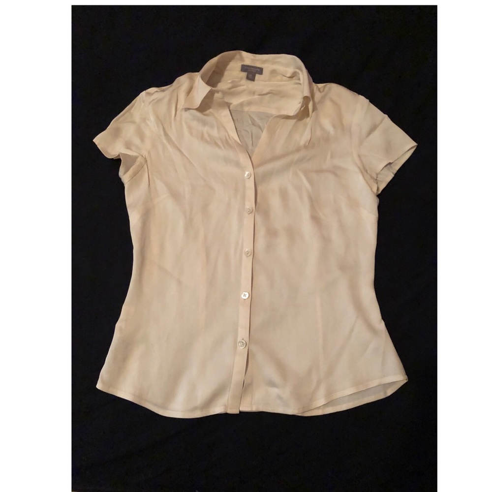 Ann Taylor satin button up